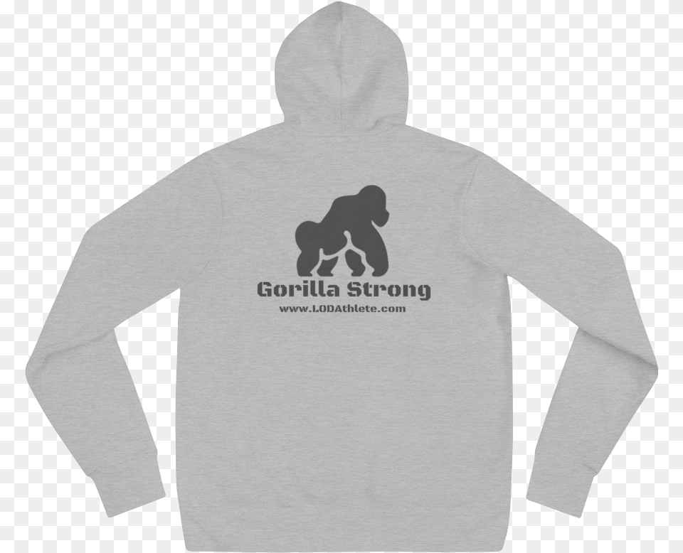 Gorilla Strong Hoodie U2014 Line Of Departure Athlete Black Hoodie Back, Sweatshirt, Clothing, Knitwear, Sweater Free Transparent Png