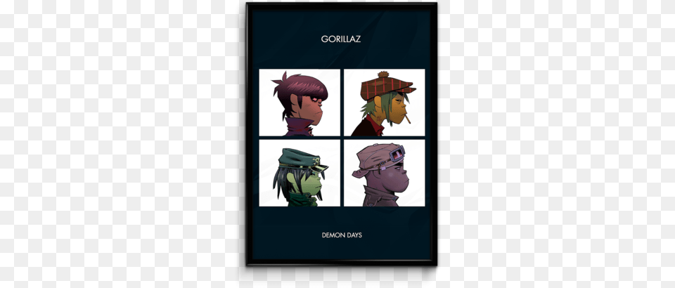 Gorillaz Poster Gorillaz Demon Days, Book, Comics, Publication, Person Free Transparent Png