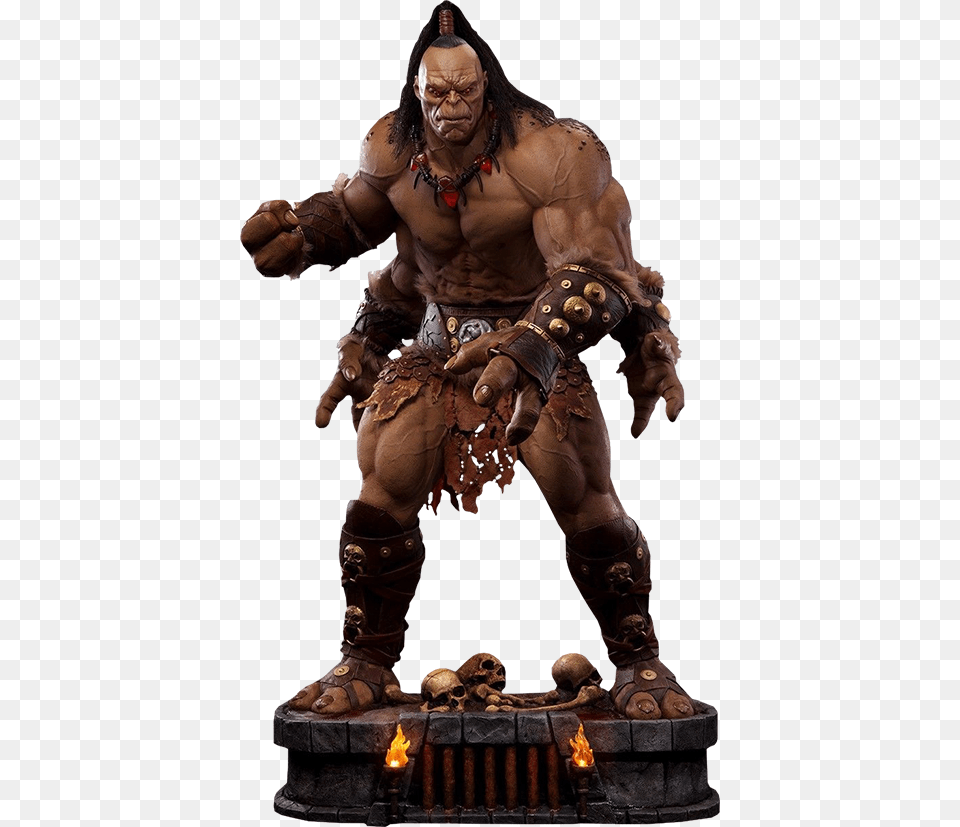 Goro Statue Mortal Kombat, Adult, Male, Man, Person Free Png