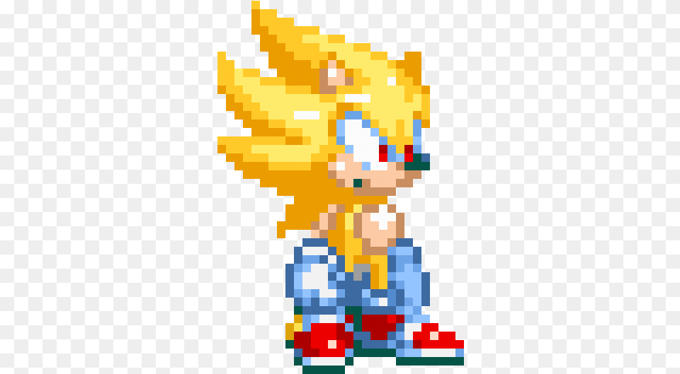 Gosha Tvu0027s Likes Pixilart Chibi Super Sonic Pixel Png Image