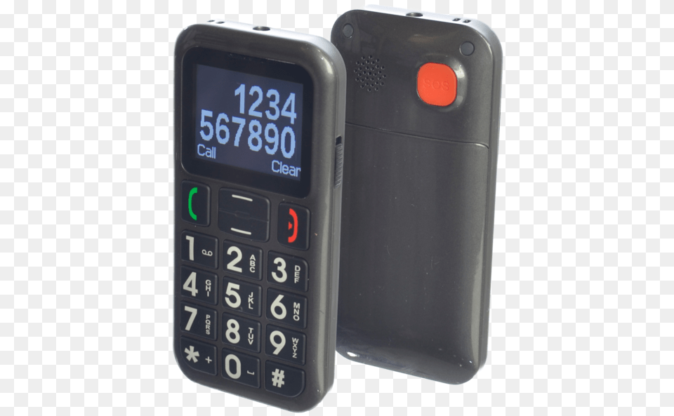 Goso Big Button Senior Cell Phone Unlocked Dual Sim Goso Direct W60 Dark Gray Metallic Unlocked Gsm, Electronics, Mobile Phone Png Image