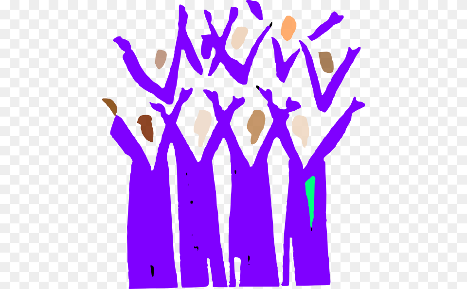 Gospel Choir Joy Clip Art, People, Person, Purple, Crowd Free Transparent Png