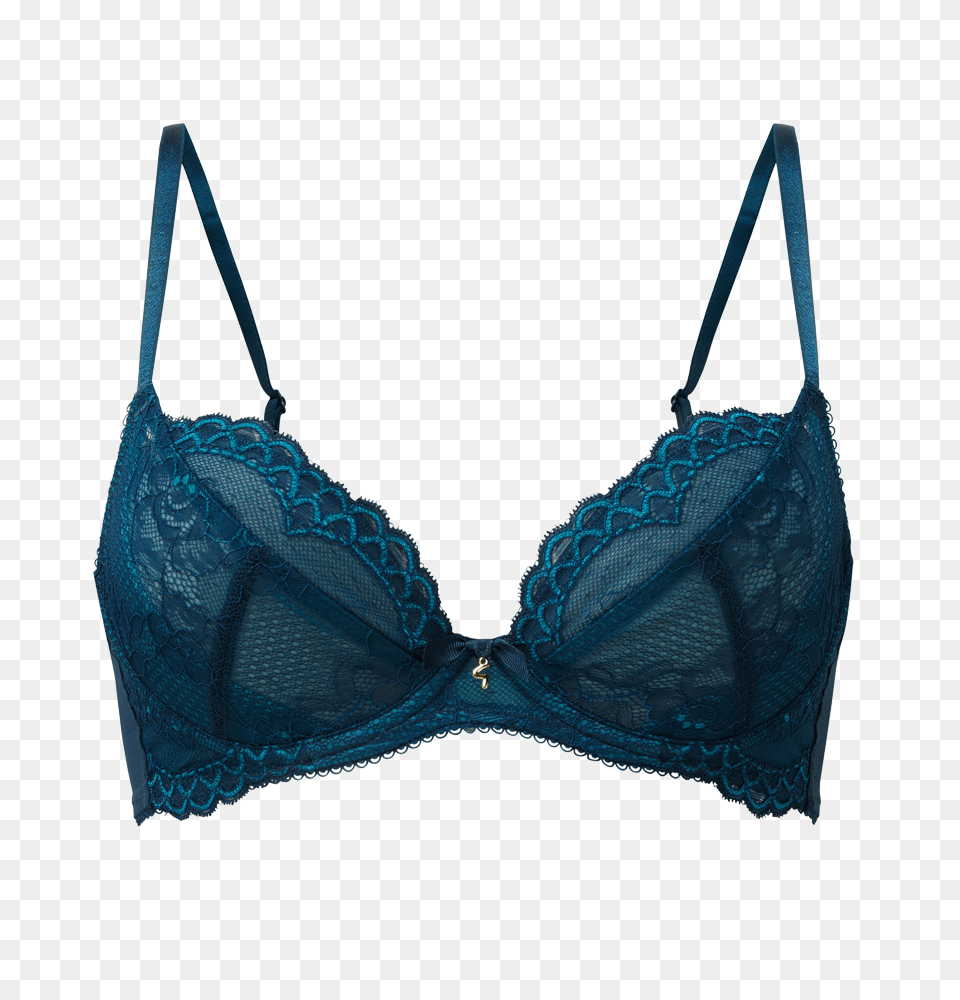 Gossard Lingerie Superboost Lace Padded Plunge In Deep Teal, Bra, Clothing, Underwear, Accessories Free Png