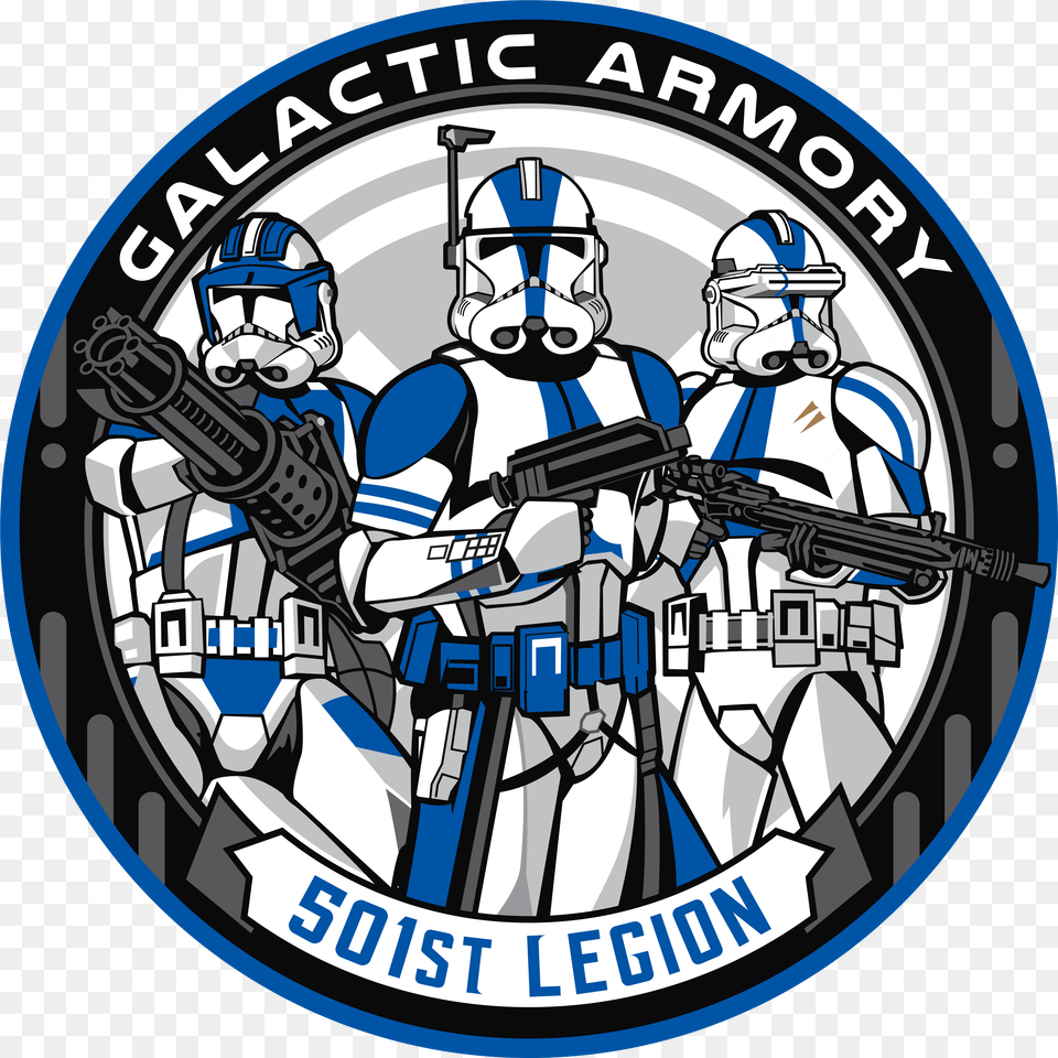 Got Another Logo Designed With Some 501st Troopers Star Star Wars 501st Logo, People, Person, Firearm, Gun Free Png Download