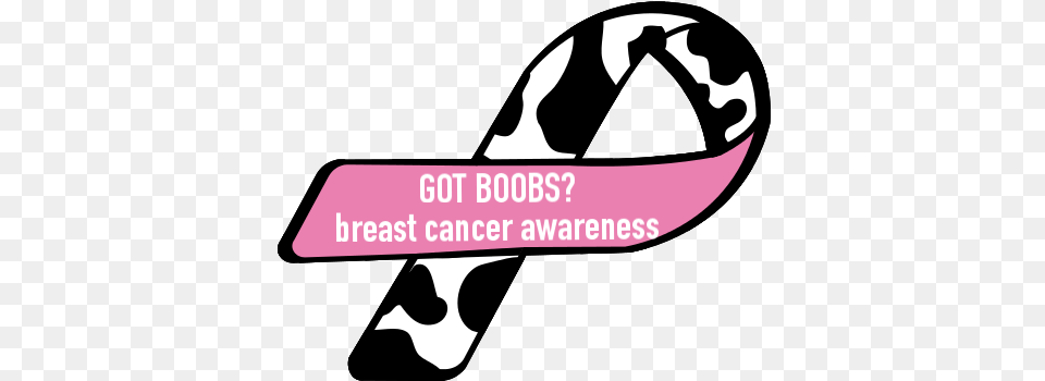 Got Boobs Breast Cancer Awareness Custom Ribbon, Sticker Png