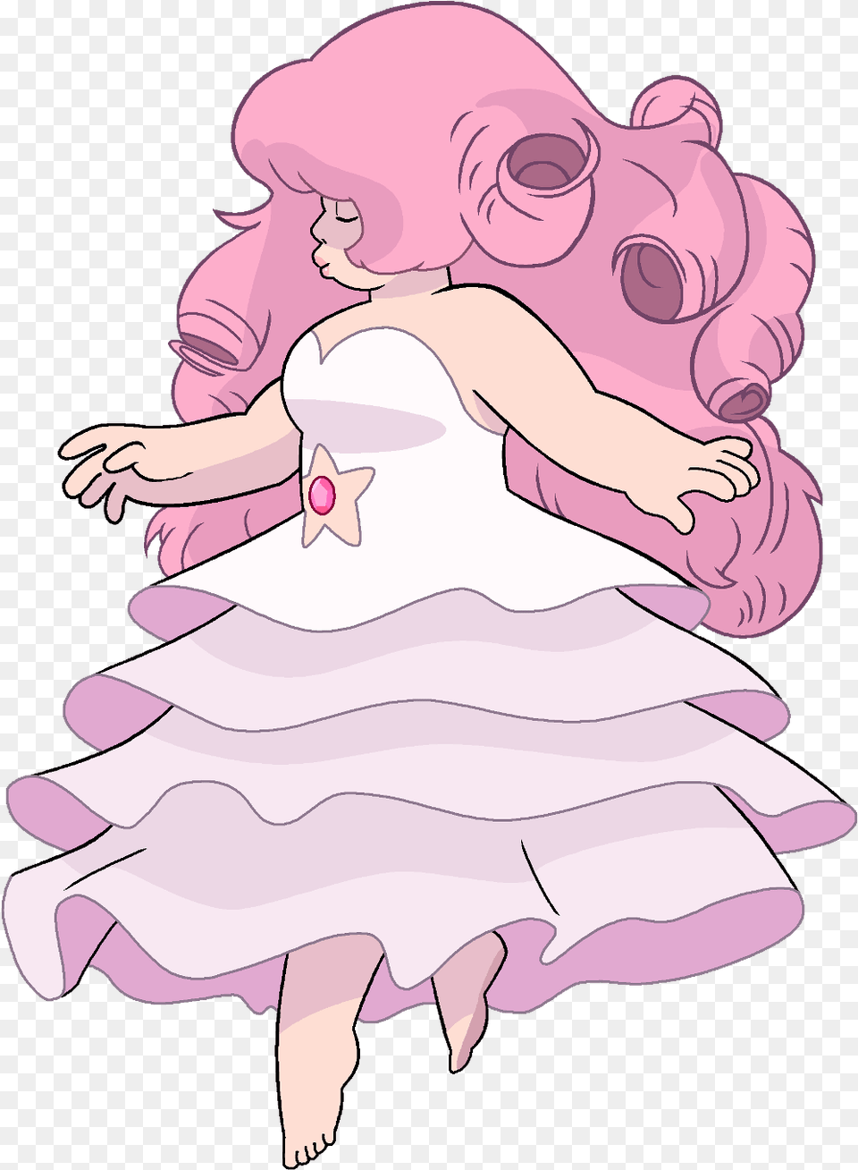 Got It From Google Images Its Not Hard To Find Steven Universe Rose Quartz Transparent, Clothing, Dress, Baby, Person Free Png Download