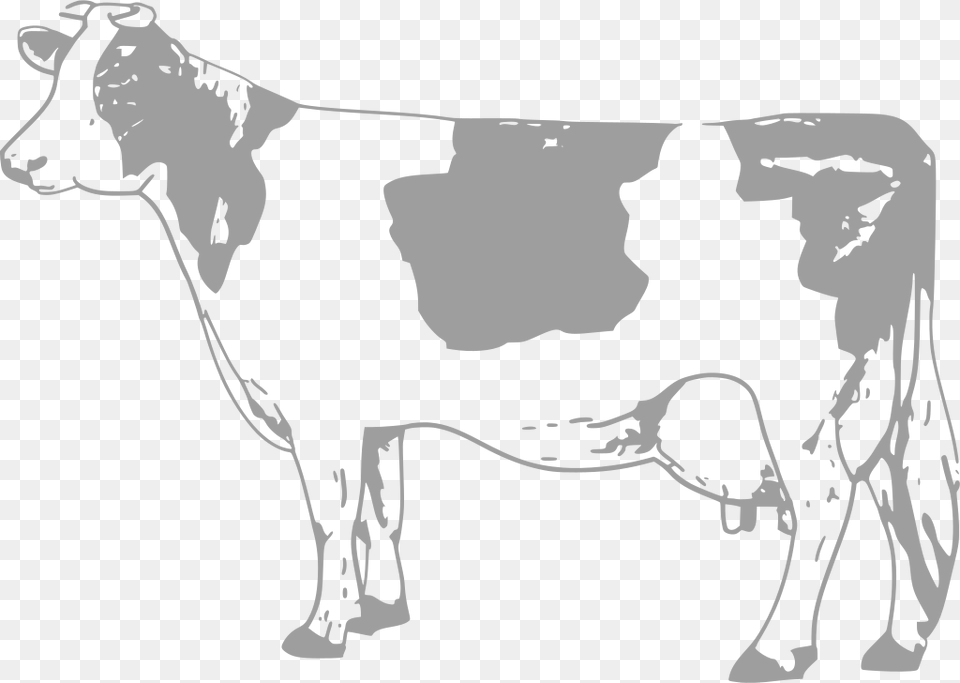 Got Milk Cow Clipart Black And White, Gray Free Png