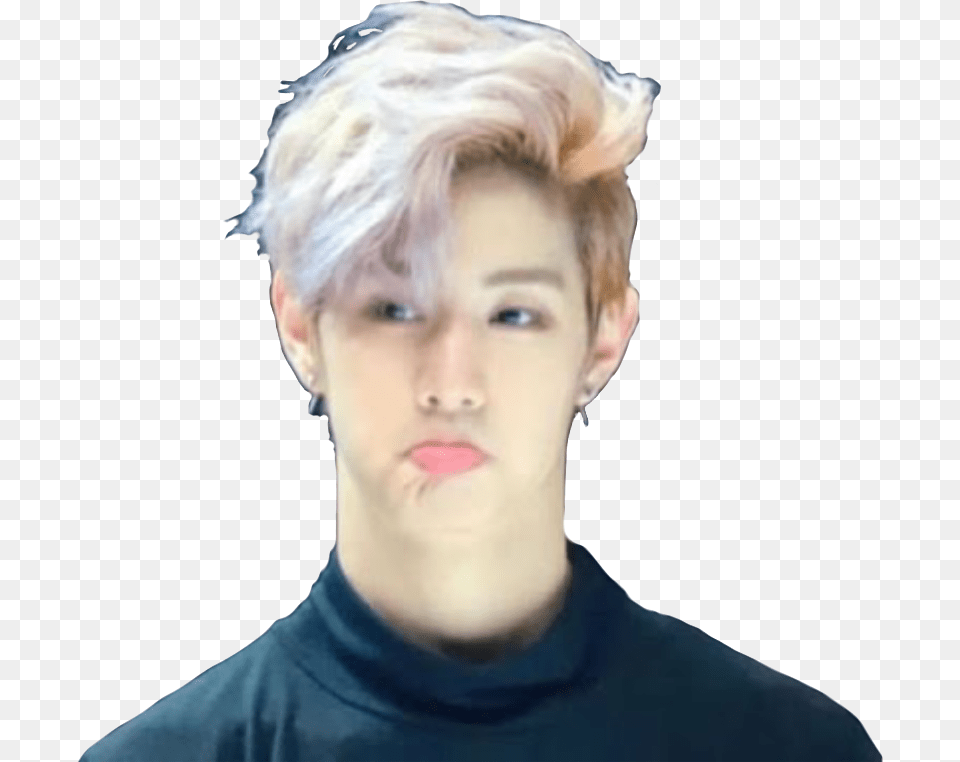 Got7 Mark Huge Freebie For Kimtaehyung Forehead, Blonde, Hair, Person, Adult Free Png Download