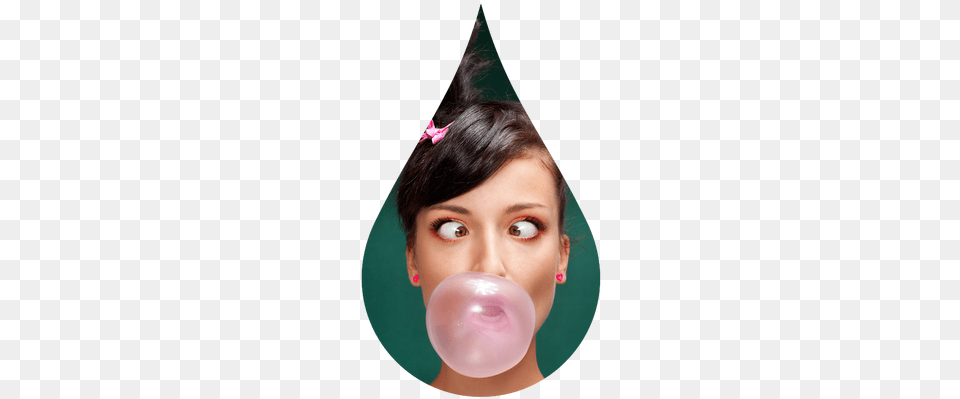Gota De Agua Transparente Chewing Gum Sexy, Clothing, Hat, Adult, Female Png Image