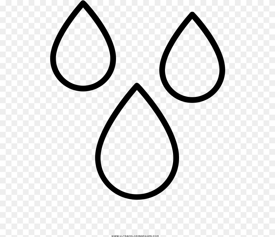 Gotas De Agua Pgina Para Colorear Line Art, Gray Free Transparent Png