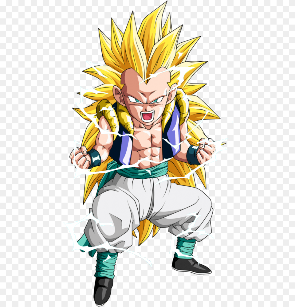 Gotenks Vector Clipart Psd Dragon Ball Gotenks Super Saiyan, Book, Comics, Publication, Baby Free Png Download