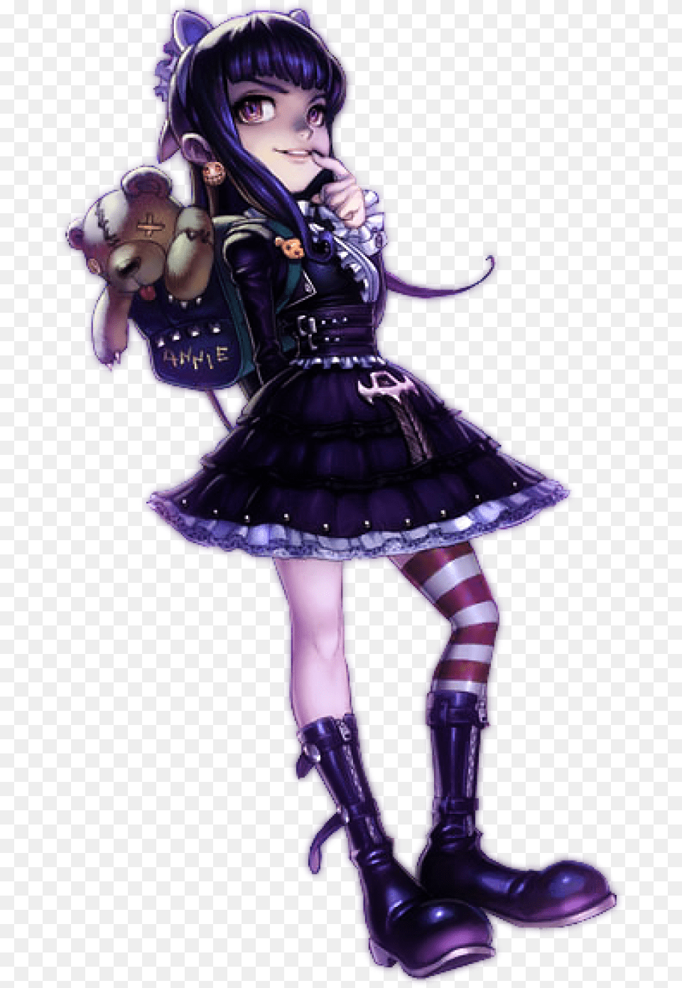 Goth Annie Skin League Of Legends Annie Goth, Book, Publication, Comics, Person Free Png