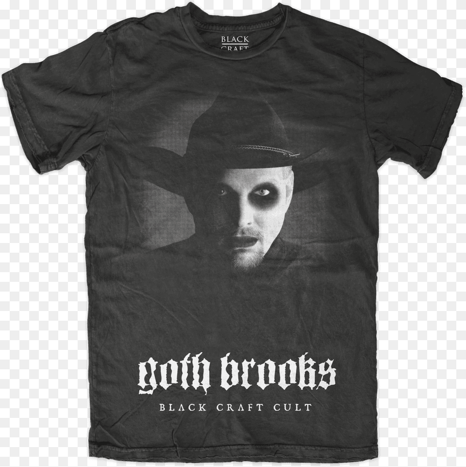 Goth Brooks T Shirt, Clothing, T-shirt, Face, Head Free Transparent Png