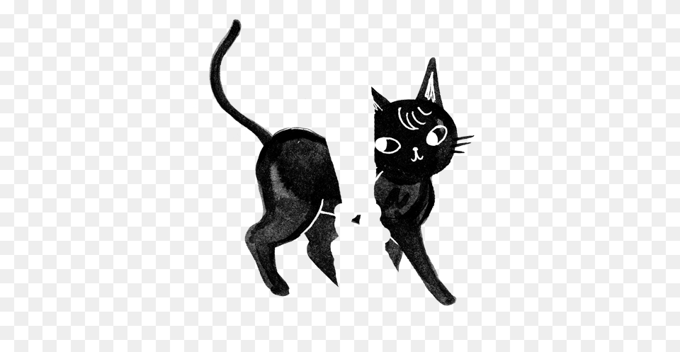 Goth Cats For Download On Mbtskoudsalg Pastel Cartoon, Animal, Cat, Mammal, Pet Free Png