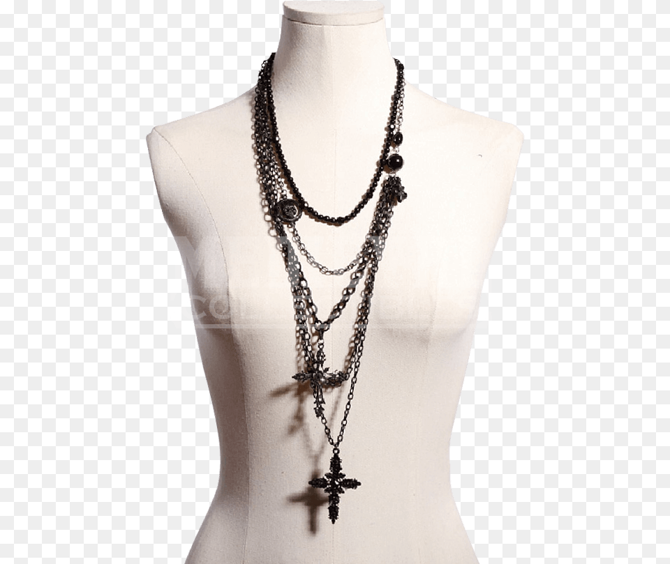 Goth Cross Neclace, Accessories, Jewelry, Necklace Png Image