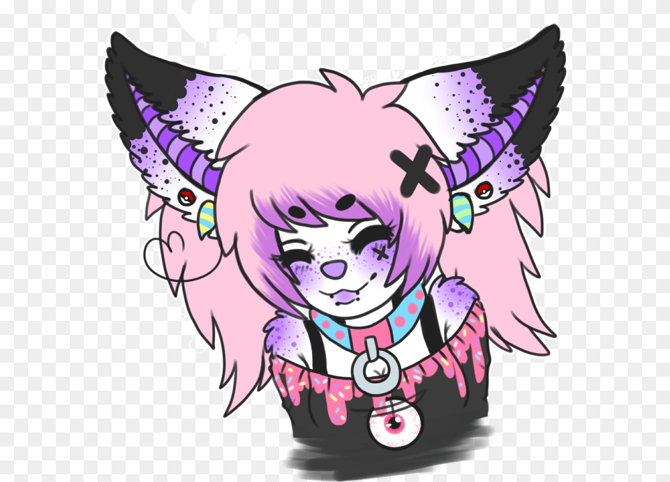 Goth Drawing Wolf Pastel Goth Furry Girl, Book, Comics, Publication, Purple Free Transparent Png