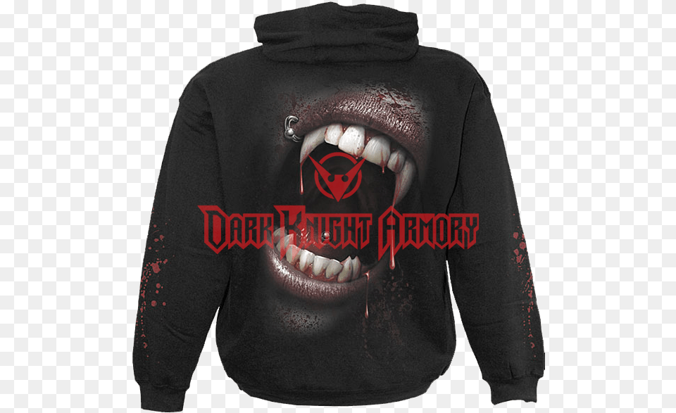 Goth Fangs Gothic Fantasy Metal Vampieren Mannen T Shirt, Clothing, Hoodie, Knitwear, Sweater Free Png