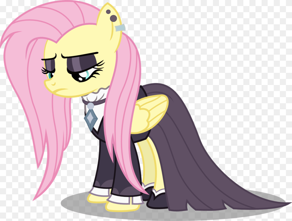 Goth Fluttershy By Seahawk270 Dc87tfj Goth Fluttershy, Book, Comics, Publication, Animal Free Transparent Png
