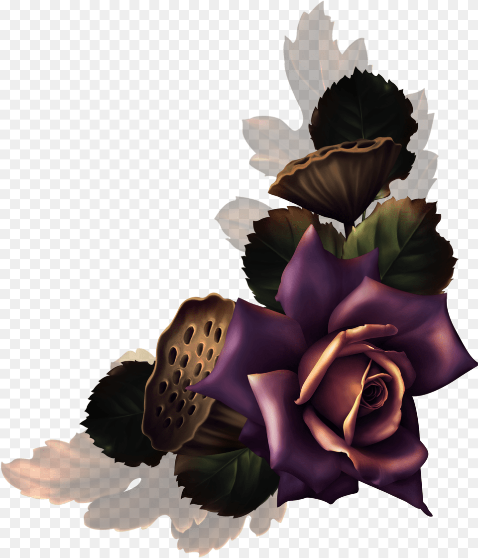 Goth Purple Rose, Art, Plant, Pattern, Graphics Free Transparent Png