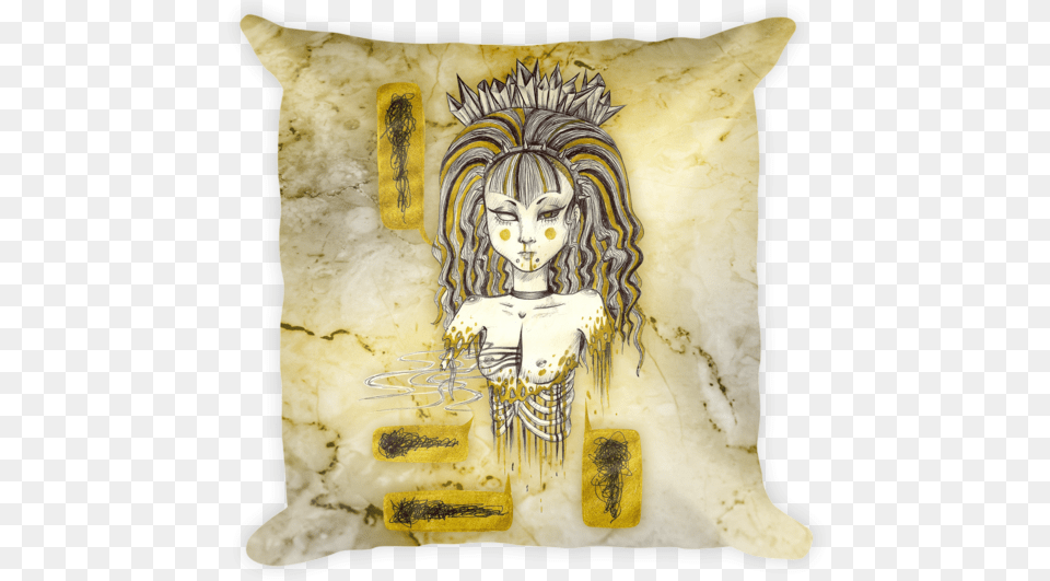 Goth Rot Throw Pillow Cushion, Home Decor, Person, Art Free Png