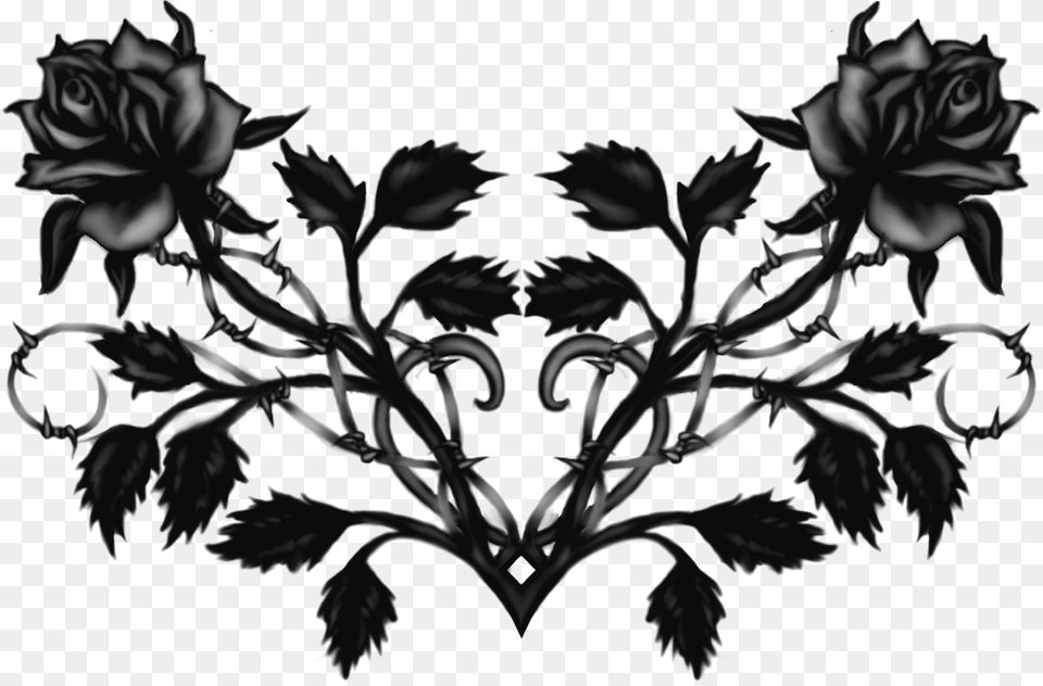 Goth Tattoo Free Download Gothic Flowers, Art, Floral Design, Graphics, Pattern Png Image