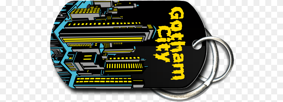 Gotham City Key Chain Front, Electronics, Hardware Png Image