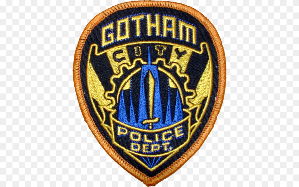 Gotham City Police Department Shoulder Patch Gotham Police Patch, Badge, Logo, Symbol, Emblem Free Png