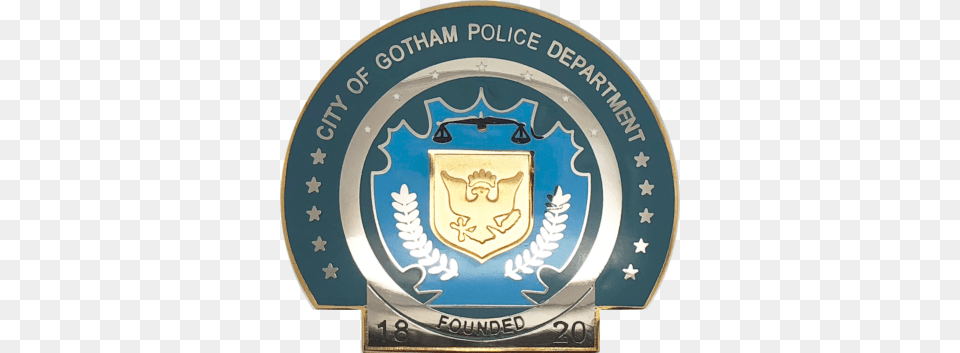 Gotham City Police Officer Shield Badge Chicago, Emblem, Logo, Symbol, Disk Png Image