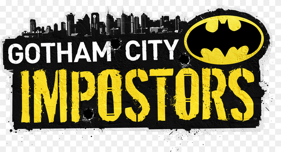 Gotham City Silhouette Gotham City Impostors, Logo, Symbol, Sticker, Batman Logo Free Png Download