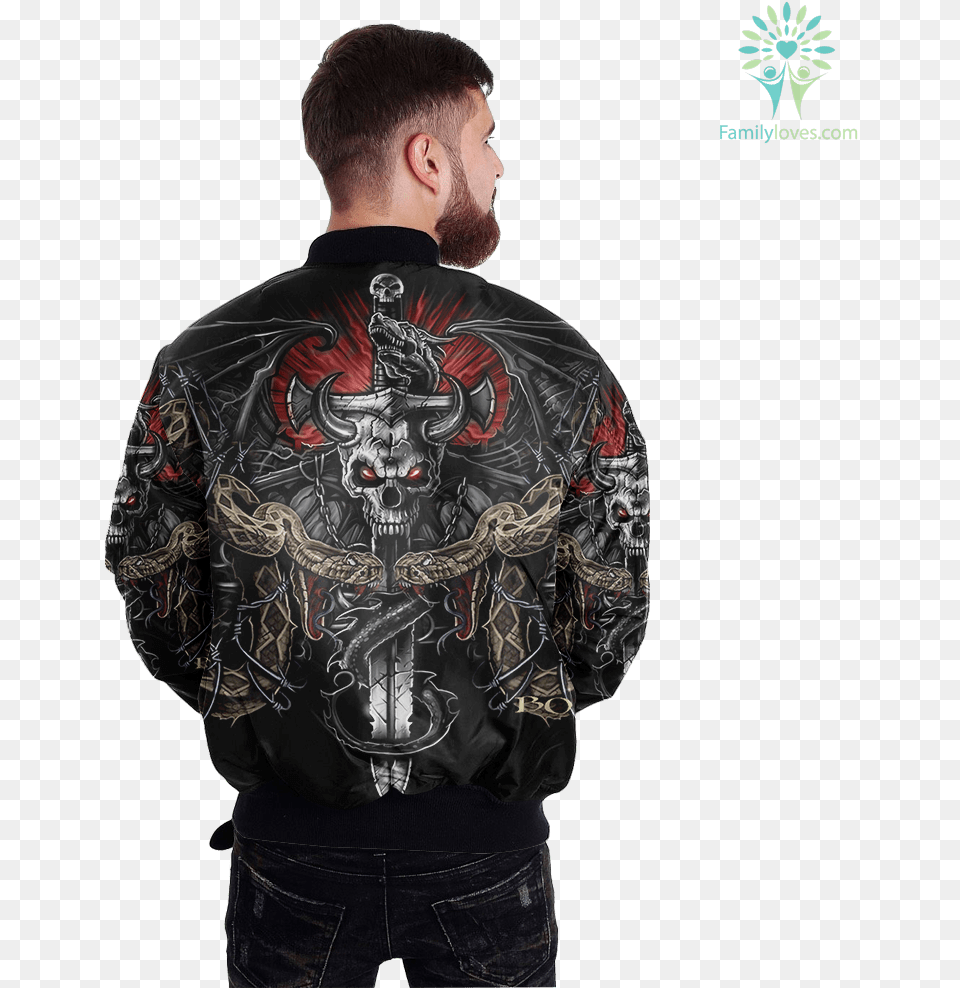 Gothic Anne Stokes Skulls Over Print Jacket Tag Familyloves Duty Is My Life, Adult, Person, Man, Male Free Png Download