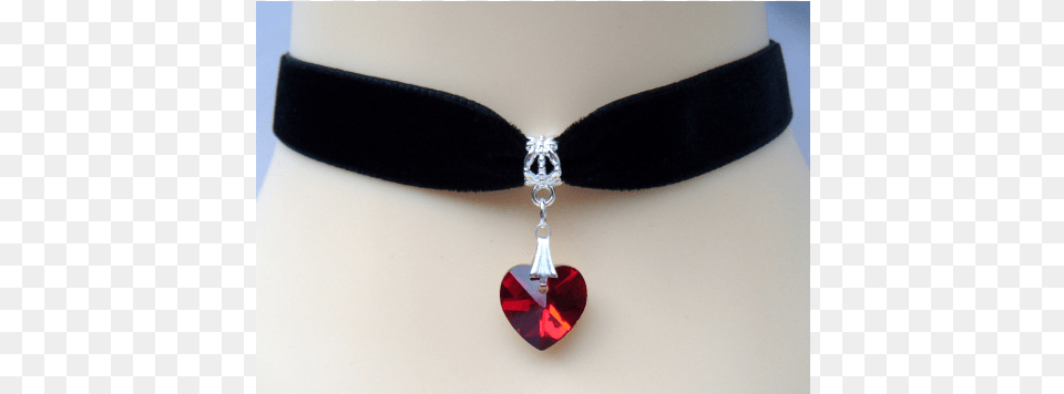 Gothic Black Velvet Chokernecklace With Foil Backed Choker With Heart Pendant, Accessories, Jewelry, Smoke Pipe, Gemstone Png