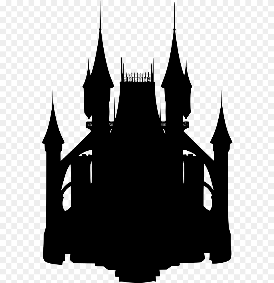 Gothic Castle Cartoon, Gray Png Image