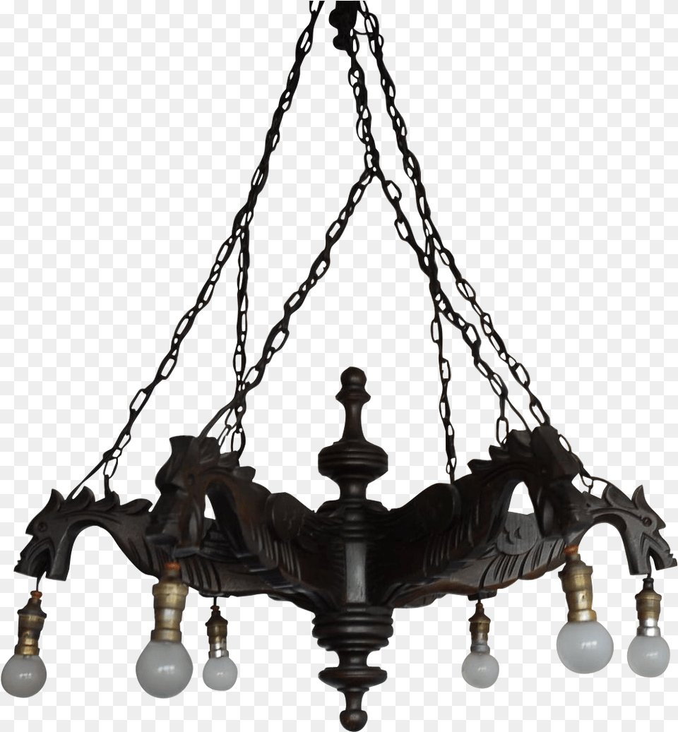 Gothic Chandelier Gothic Dragons Candeler, Lamp Png Image