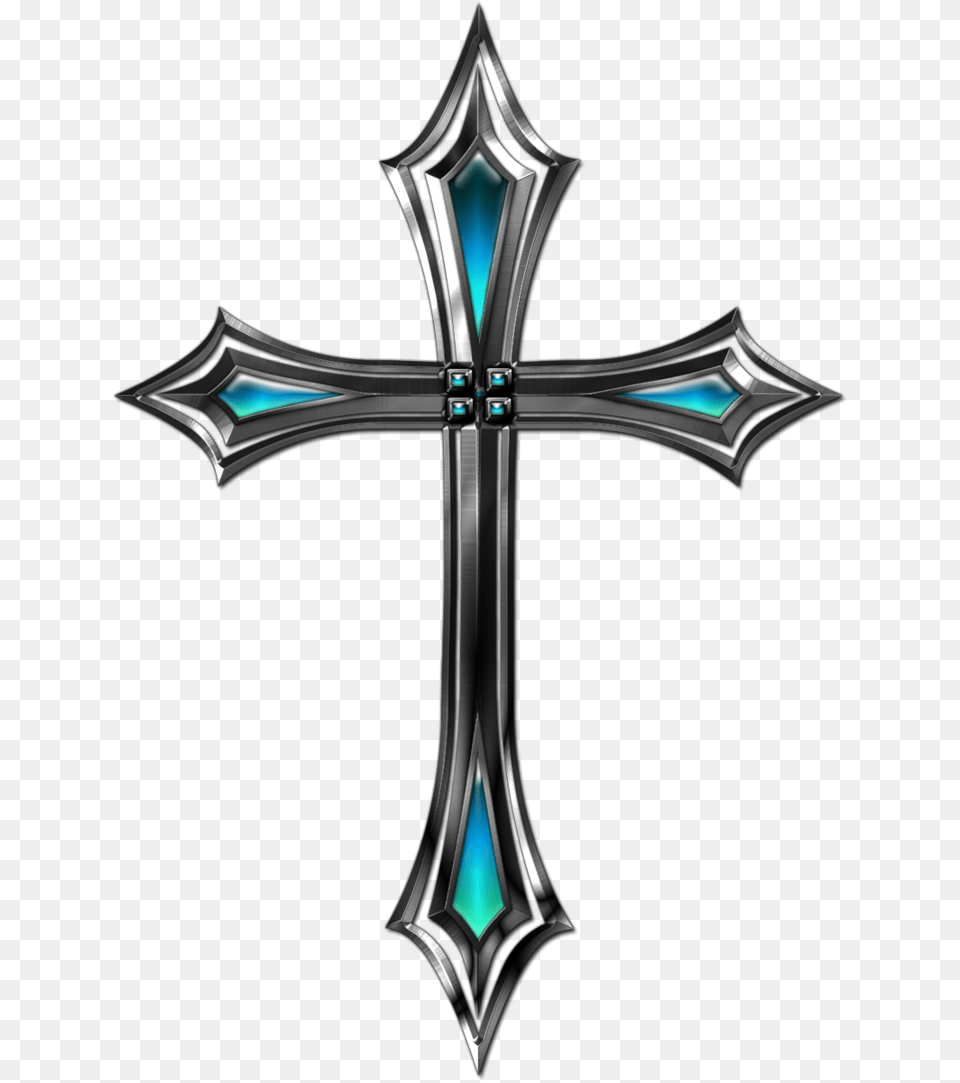Gothic Clipart Silver Cross, Symbol, Sword, Weapon Png