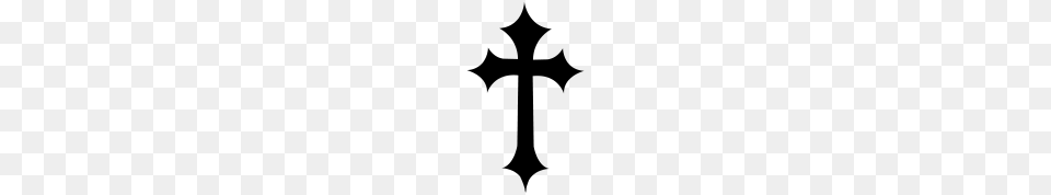 Gothic Cross Gray Png Image