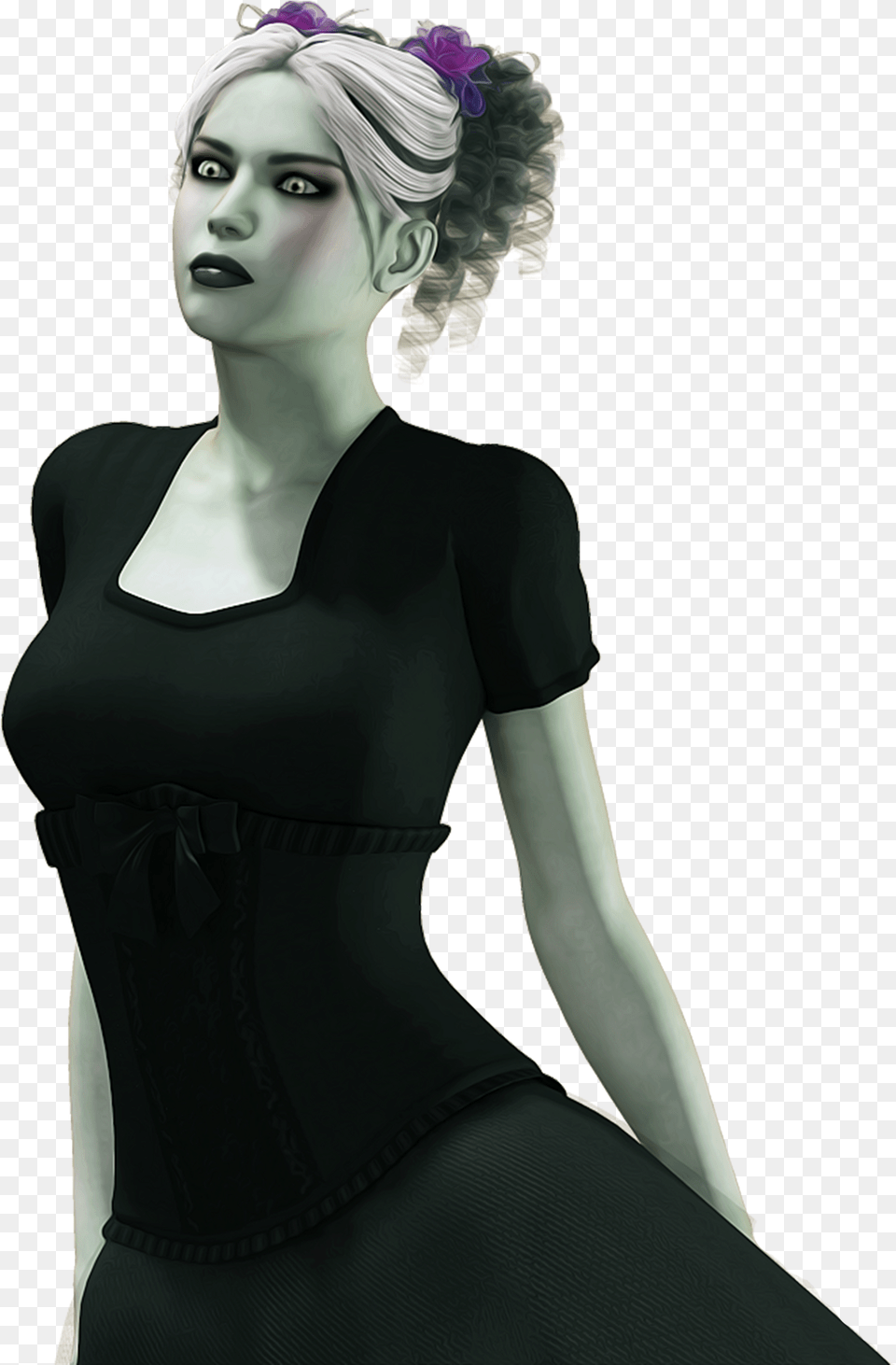 Gothic Fantasy Female Dead Bride Female Dark Fantasy, Adult, Person, Woman, Clothing Free Png Download