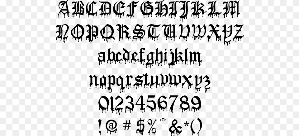 Gothic Horror Blood Blood Of Dracula Example Aladdin Font, Gray Png