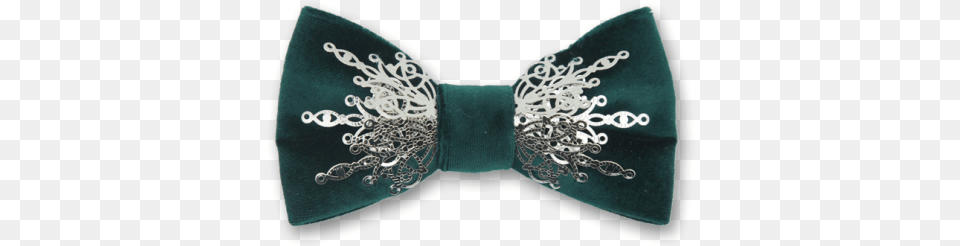 Gothic In Green Velvet Silver Bow Tie Bow Tie, Accessories, Formal Wear, Bow Tie Free Png Download