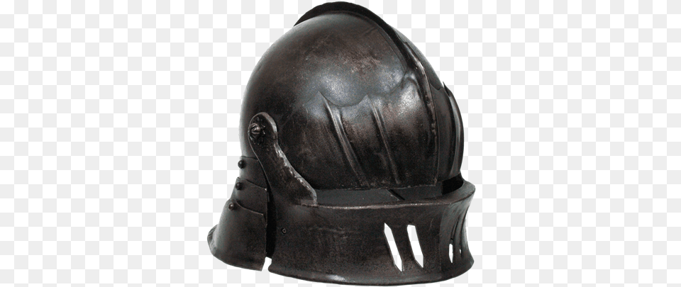 Gothic Sallet Helmet Black Iron Sallet, Clothing, Hardhat, Crash Helmet Png Image