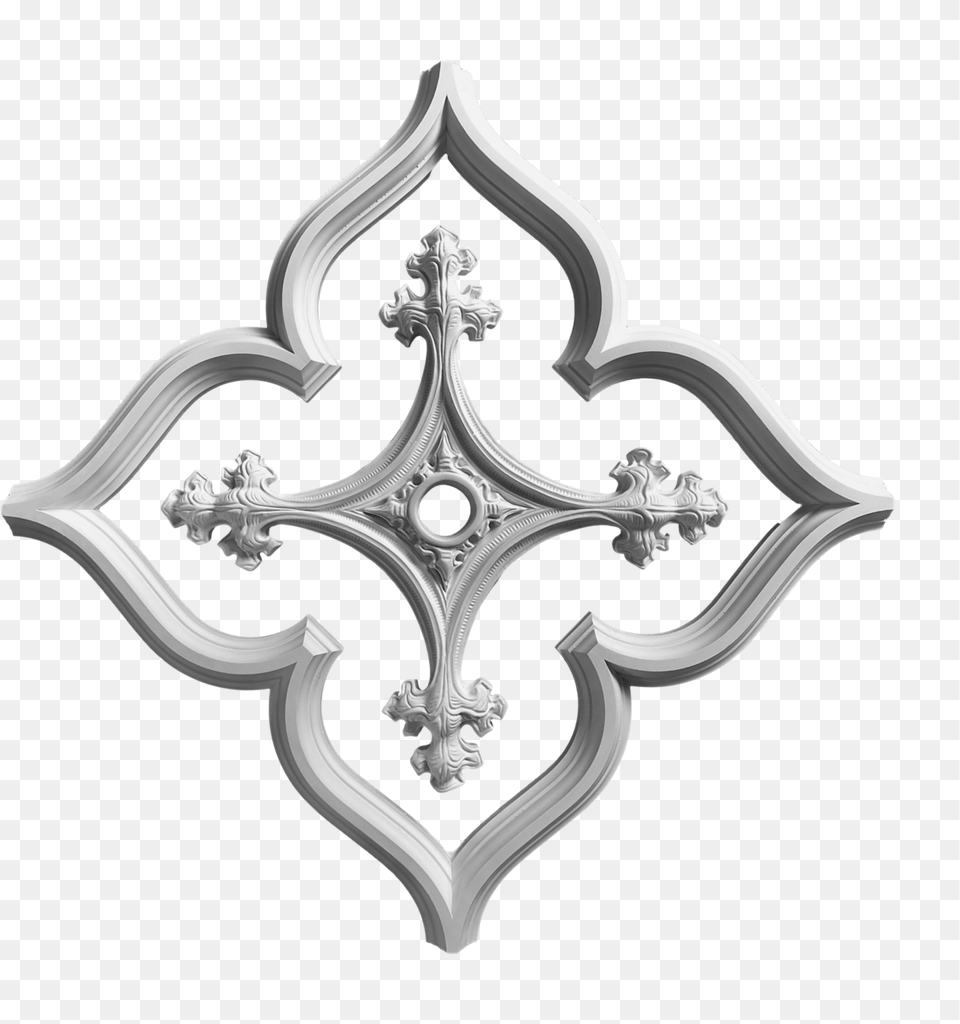 Gothic Style Ceiling Medallion, Cross, Symbol, Accessories Png Image