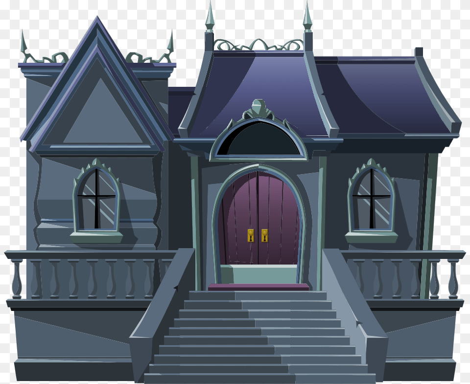 Gothic Style Dragonfable Gothic House, Architecture, Building, Housing, Staircase Png