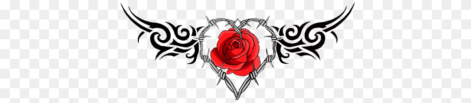 Gothic Tattoo Heart, Flower, Plant, Rose Free Png Download