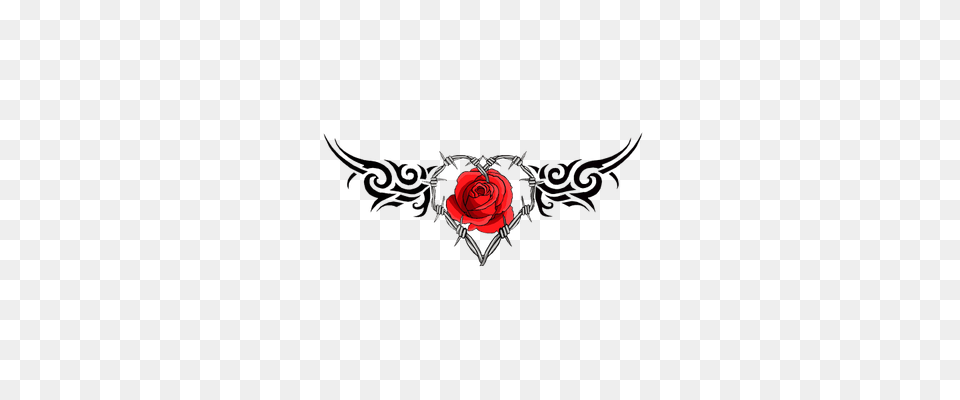 Gothic Tattoo Heart Knots Signs Sigils Letters And Runes, Flower, Plant, Rose, Accessories Free Png