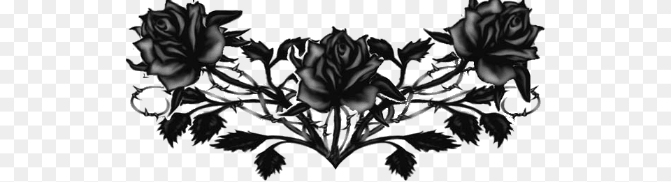 Gothic Tattoos Download Black Rose Tattoo, Art, Floral Design, Graphics, Pattern Png Image