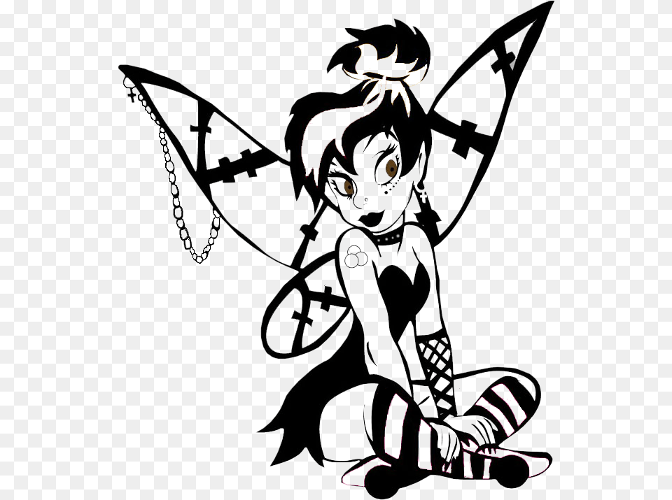Gothic Tinkerbell, Person, Book, Comics, Publication Free Transparent Png