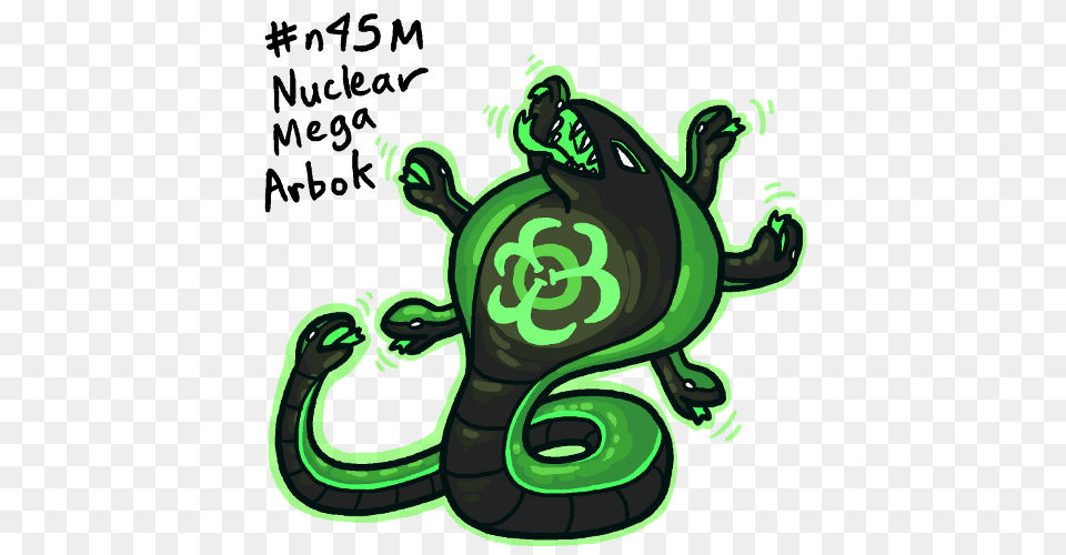 Gotta Popkas Nuclear Mega Arbok Continues To Have The Biohazard, Animal, Reptile, Green Free Png