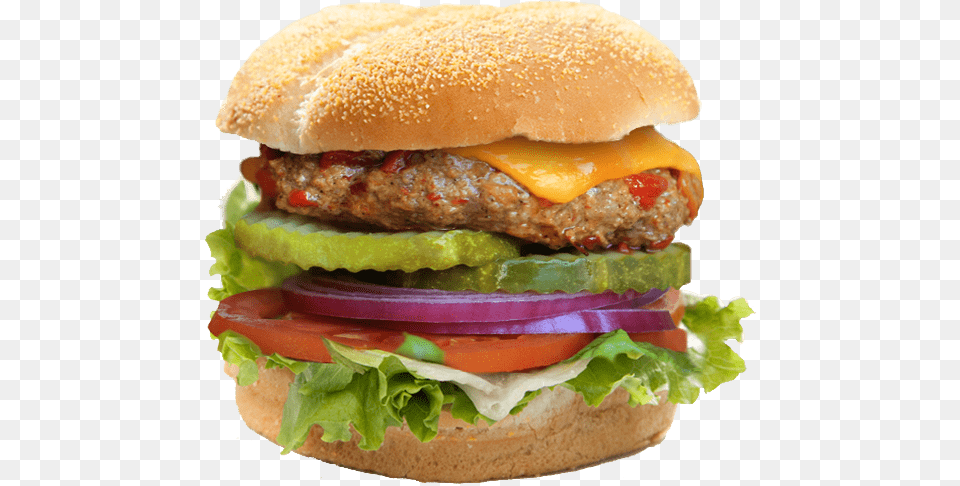 Gourmet Burger Close Up, Food Png