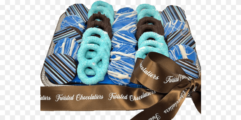 Gourmet Custom Pretzel Amp Cookie Silver Gift Tray Sandwich Cookies, Coil, Spiral, Accessories, Bag Png Image