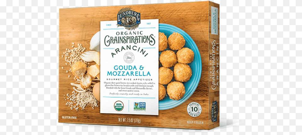 Gourmet Frozen Rice Appetizers Lundberg Family Farms Organic Grainspirations Gouda, Advertisement, Food, Fried Chicken, Nuggets Free Png