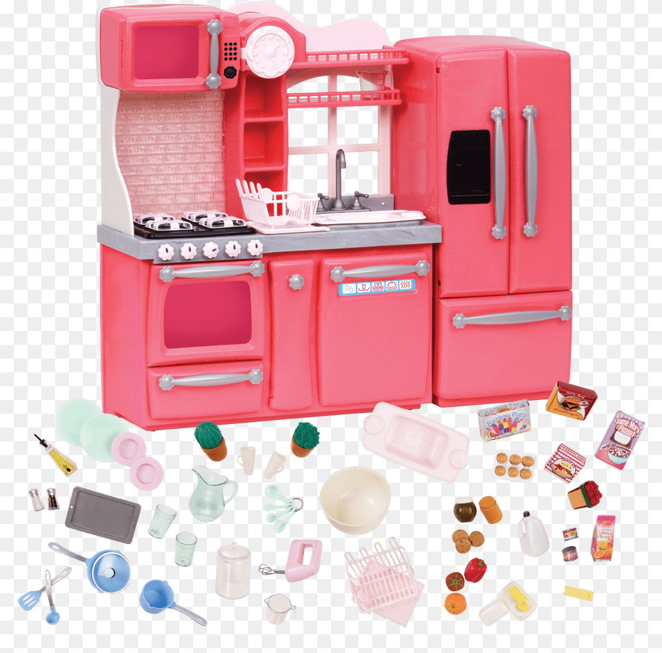 Gourmet Kitchen Set Pink Our Generation Kitchen For Dolls, Candle, Device, Electrical Device Png
